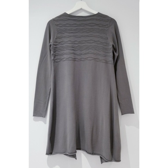 SARAH PACINI ITALY COTTON-BLND ART-TO-WEAR LAGENLOOK OPEN WRAP CARDIGAN TOP XS/S - Picture 5 of 8